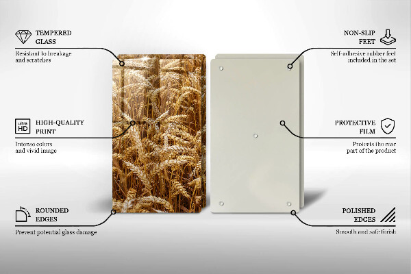 Skärbräda glas Spannmålsfält