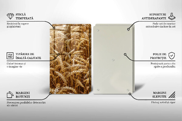 Skärbräda glas Spannmålsfält