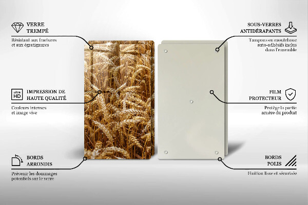 Skärbräda glas Spannmålsfält