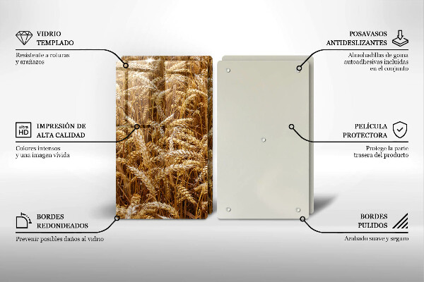 Skärbräda glas Spannmålsfält