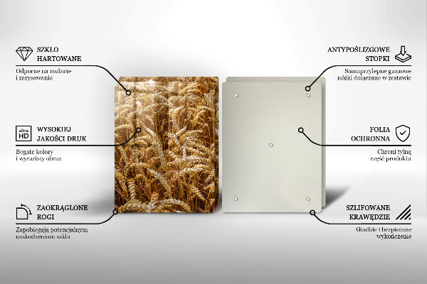 Skärbräda glas Spannmålsfält