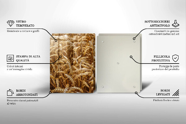 Skärbräda glas Spannmålsfält