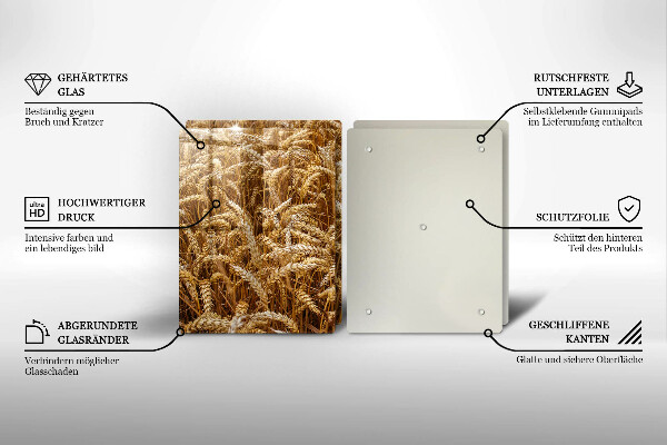 Skärbräda glas Spannmålsfält