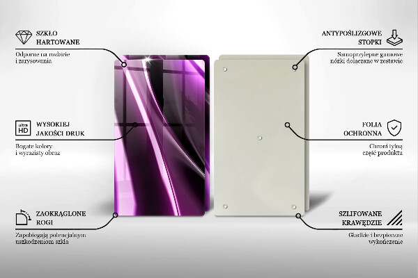 Skärbräda glas Lila abstraktion