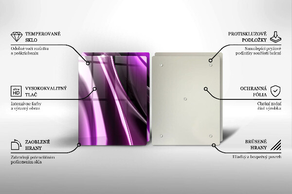 Skärbräda glas Lila abstraktion