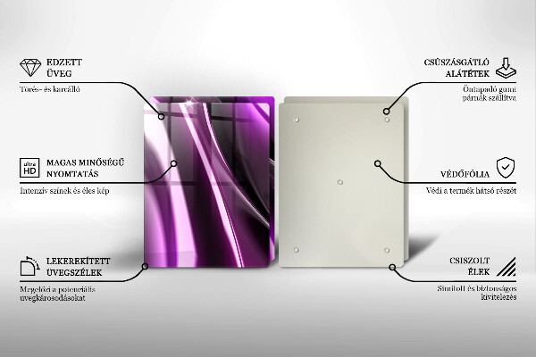 Skärbräda glas Lila abstraktion