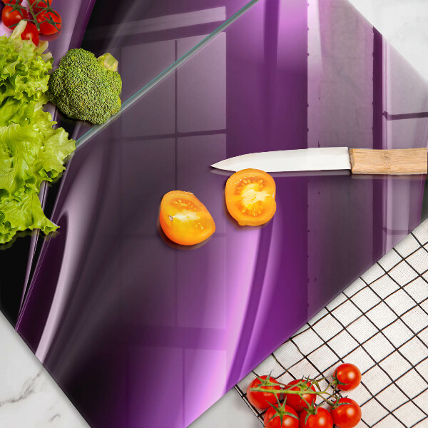 Skärbräda glas Lila abstraktion