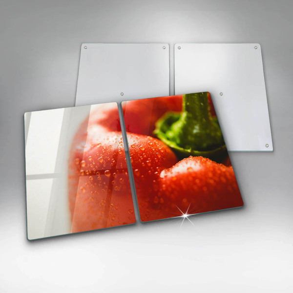 Skärbräda glas Röd paprika