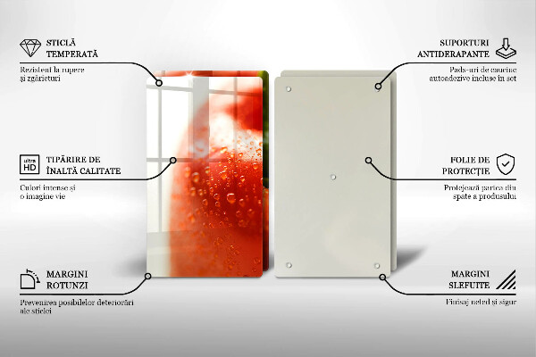 Skärbräda glas Röd paprika