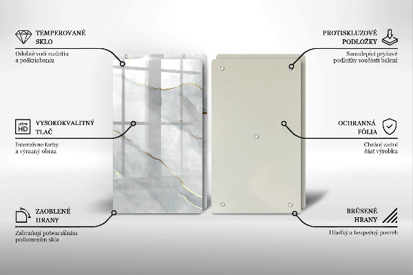 Skärbräda glas Sten textur