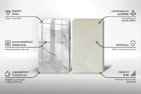 Skärbräda glas Sten textur