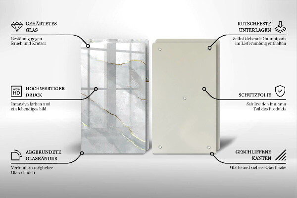 Skärbräda glas Sten textur