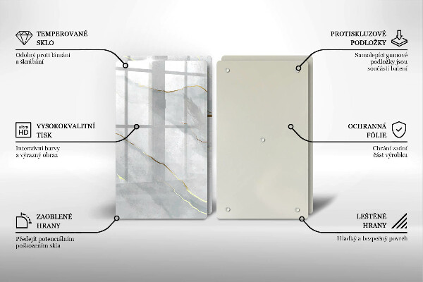 Skärbräda glas Sten textur