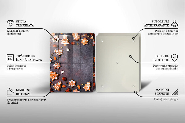 Skärbräda glas Jul pepparkakor