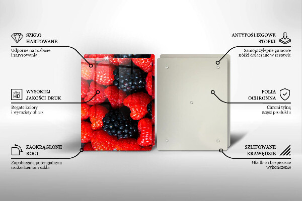 Skärbräda glas Hallon och björnbär