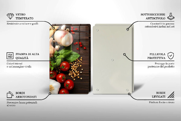 Skärbräda glas Grönsaker på bordet