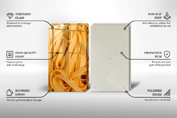 Skärbräda glas Tagliatelle Pasta