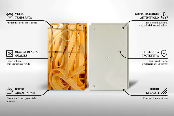 Skärbräda glas Tagliatelle Pasta