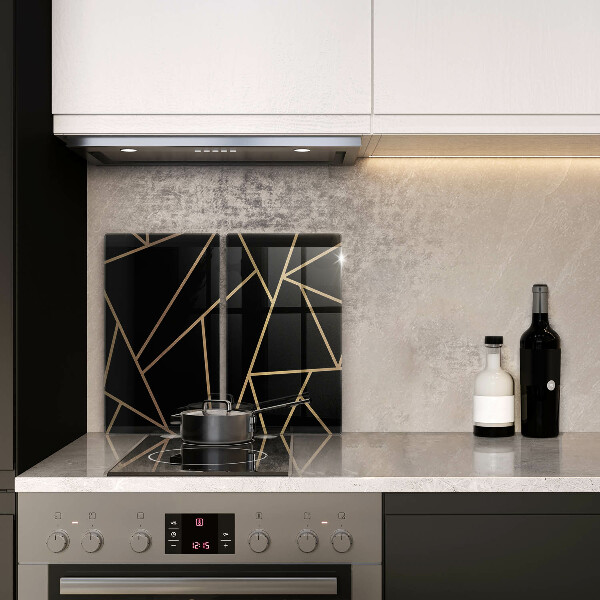 Skärbräda glas Svart abstraktion