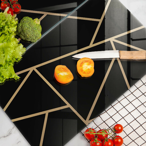 Skärbräda glas Svart abstraktion