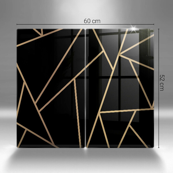 Skärbräda glas Svart abstraktion