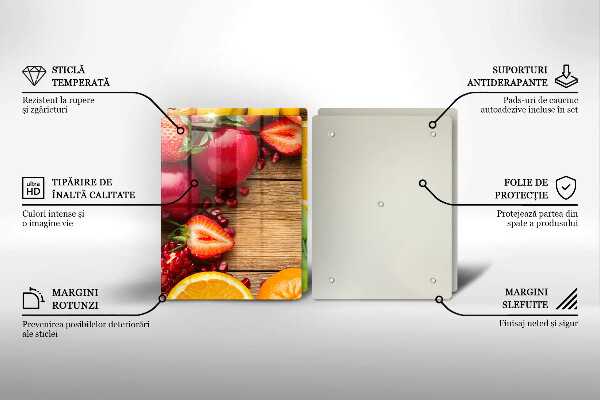 Skärbräda glas Färsk frukt