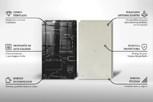 Skärbräda glas Rita kökstillbehör