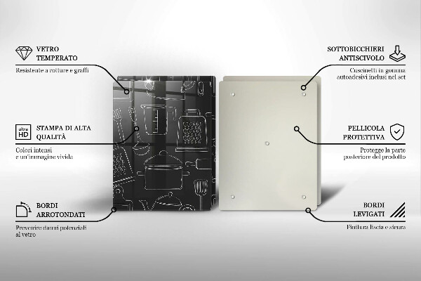 Skärbräda glas Rita kökstillbehör