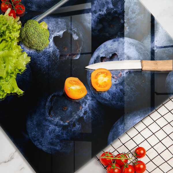 Skärbräda glas Närbild av bär