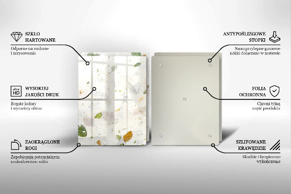 Skärbräda glas Fallande löv