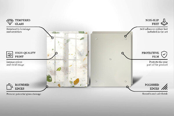 Skärbräda glas Fallande löv