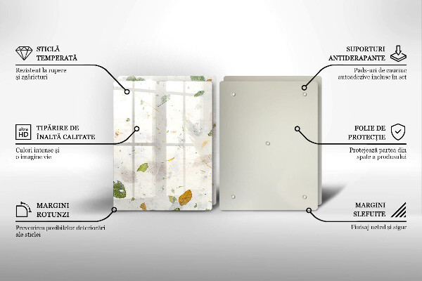 Skärbräda glas Fallande löv