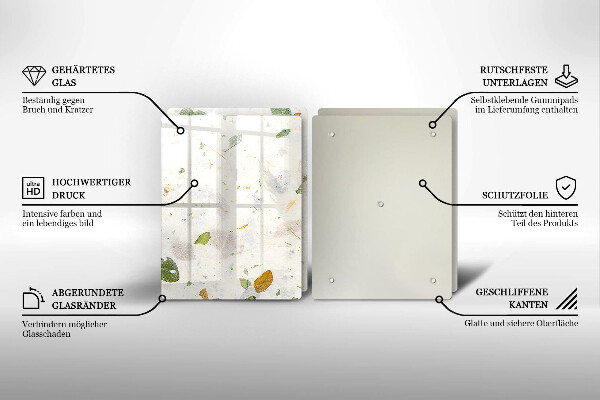 Skärbräda glas Fallande löv