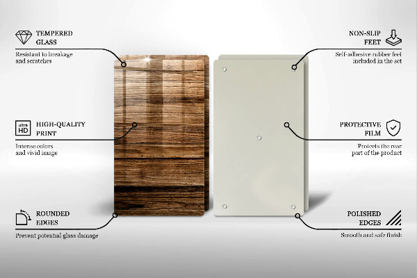 Skärbräda glas Trästruktur