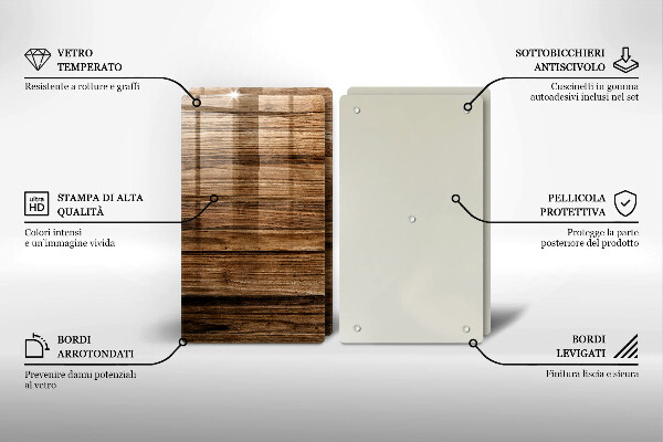 Skärbräda glas Trästruktur