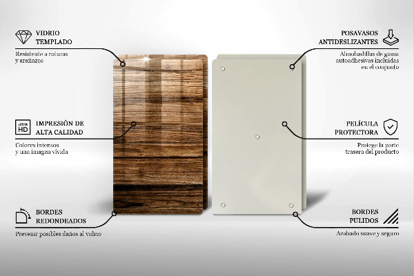 Skärbräda glas Trästruktur