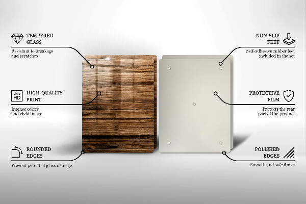 Skärbräda glas Trästruktur