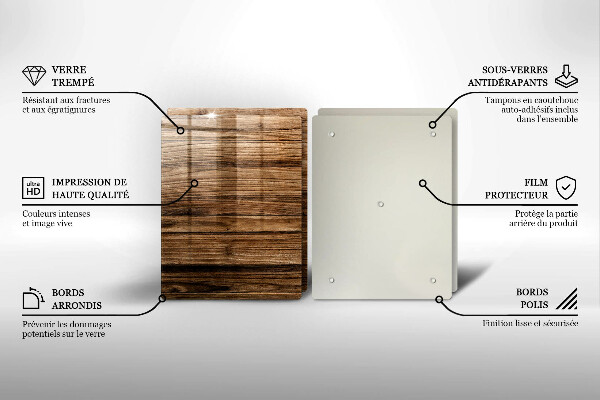 Skärbräda glas Trästruktur