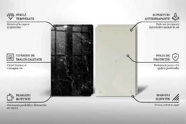 Skärbräda glas Elegant marmor