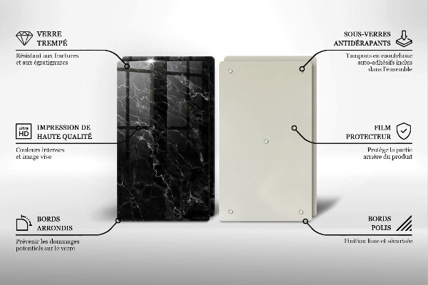 Skärbräda glas Elegant marmor