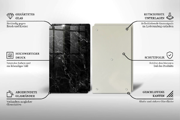 Skärbräda glas Elegant marmor