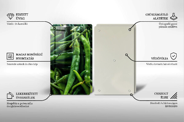 Skärbräda glas Ärtskidor