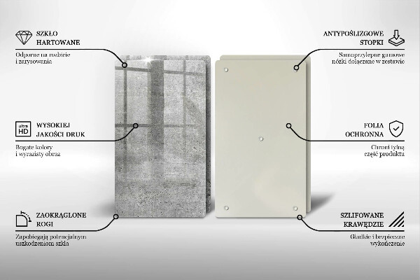 Skärbräda glas Betongstruktur