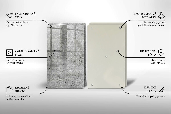 Skärbräda glas Betongstruktur