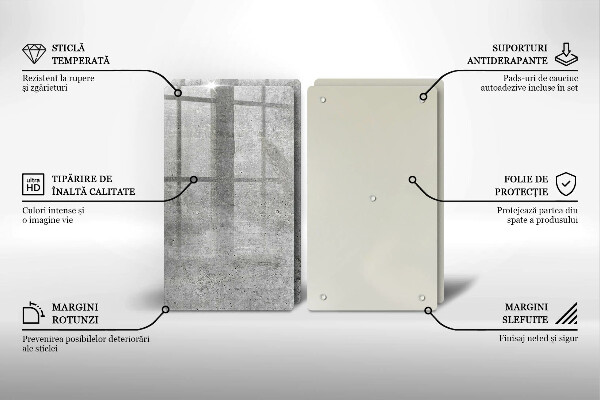 Skärbräda glas Betongstruktur