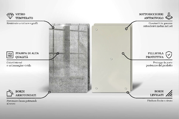 Skärbräda glas Betongstruktur