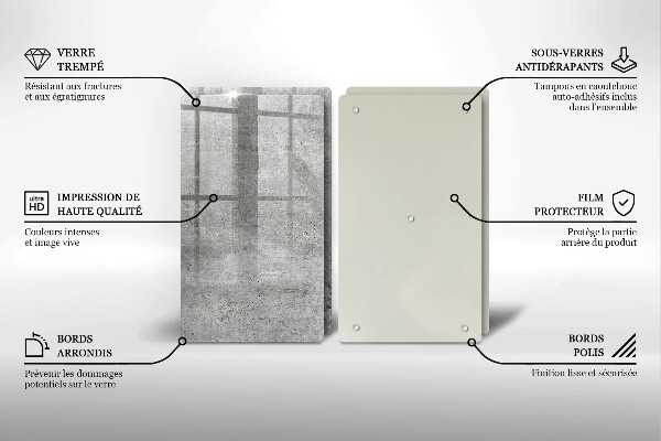 Skärbräda glas Betongstruktur