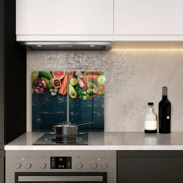 Skärbräda glas Frukt och grönsaker