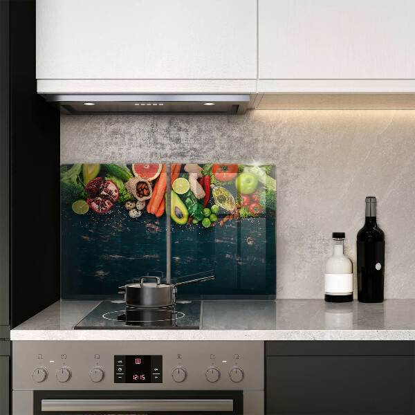 Skärbräda glas Frukt och grönsaker