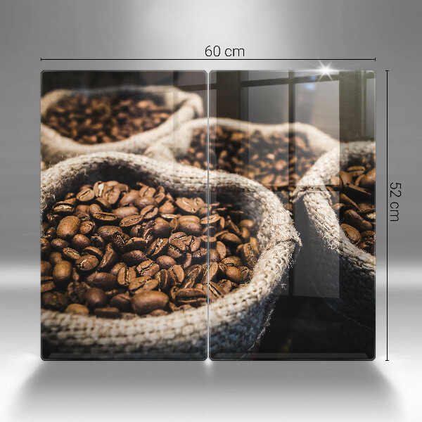 Skärbräda glas Påsar med kaffebönor